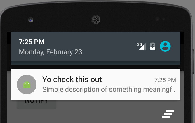 default notification color